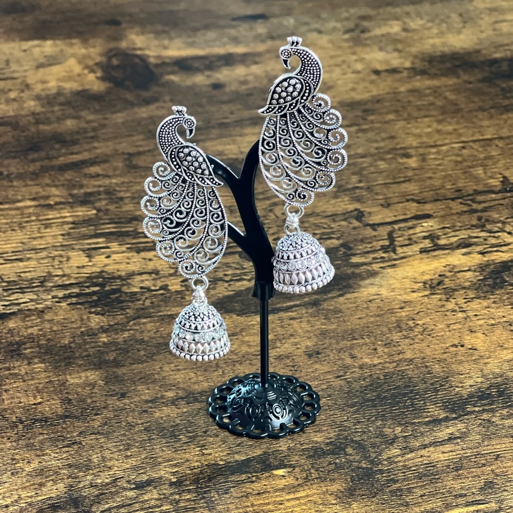 Oxidized Silver Plated Jhumka Earrings/Indian Fashion Jewellery